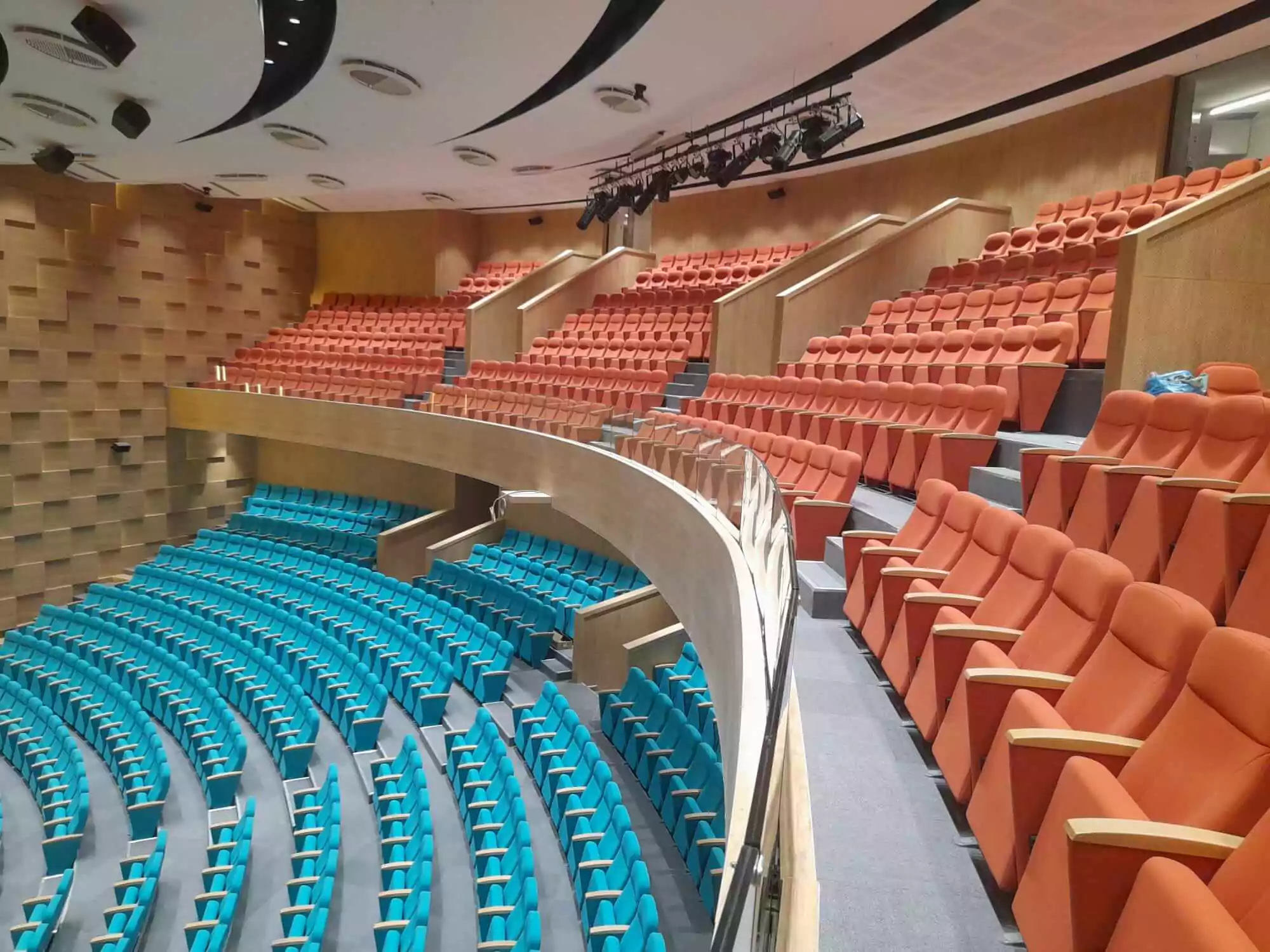 This theatre showcases our luxurious leather seating, providing an upscale experience for every performance. Image